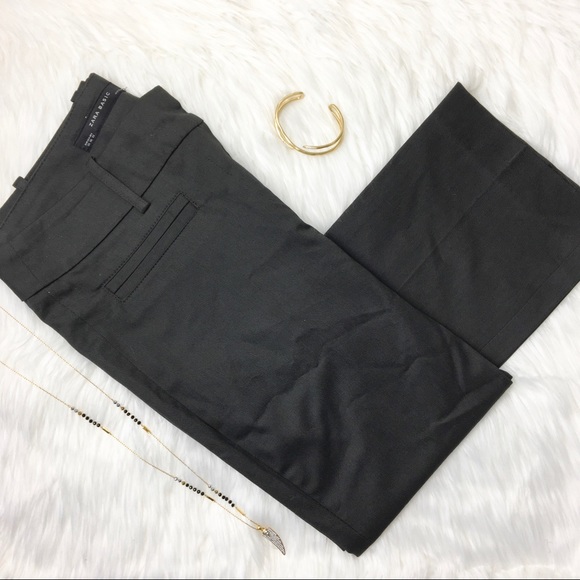 Zara Pants - Zara Basic Cotton Blend Charcoal Trousers Zara Pants - Zara Basic Cotton Blend Charcoal Trousers